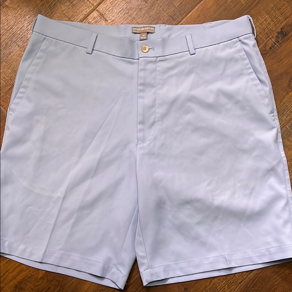 Peter Millar Blue Flat Front Shorts Lightweight Fabric